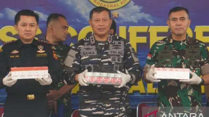 Kodaeral XII Gagalkan Peredaran 24,6 Juta Batang Rokok Ilegal di Pelabuhan Dwikora