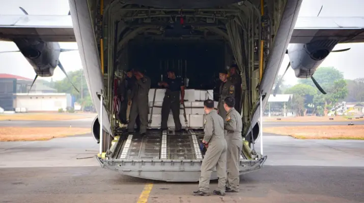 Pesawat Hercules TNI Dikerahkan untuk Dukung Modifikasi Cuaca Tangani Karhutla di Kalimantan Selatan